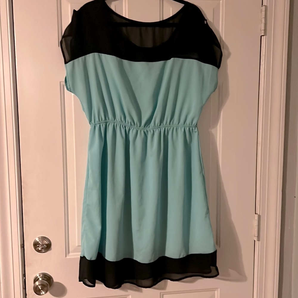 1X/XXL/2X aqua/deep mint dress delirious